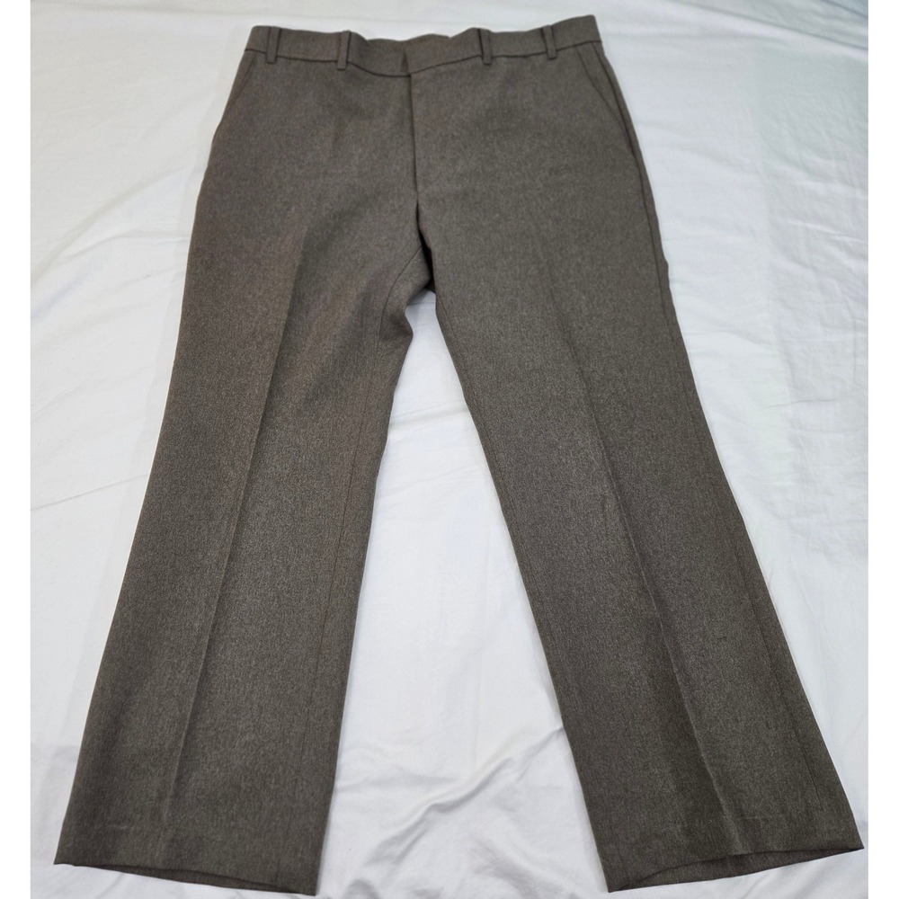 Vintage‎ Levi's Action Slacks Made in USA Brown Dress Pants 38x30 Polyester